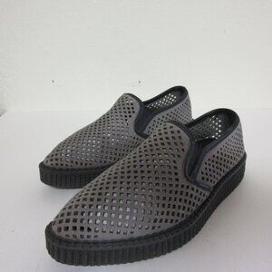 TUK Gray Suede Creepers 8-5/9 US Grunge Gothic Slip On Loafer Shoes